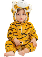 WIBACKER Infant Toddler Dinosaur Animal Fancy Dress Costume Baby Winter Flannel Hooded Romper Christmas Halloween Cosplay Jumpsuit
