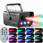 Halloween Fog Machine 500W RGB LED Smoke Machine Stage Lighting Effect with Remote Control for Halloween Wedding DJ Show Concert Bar Party