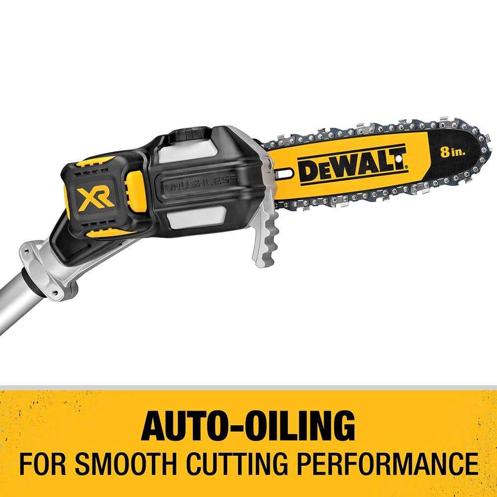 DEWALT 20V Max XR Brushless Cordless Pole Saw - 8 in Bar And Chain