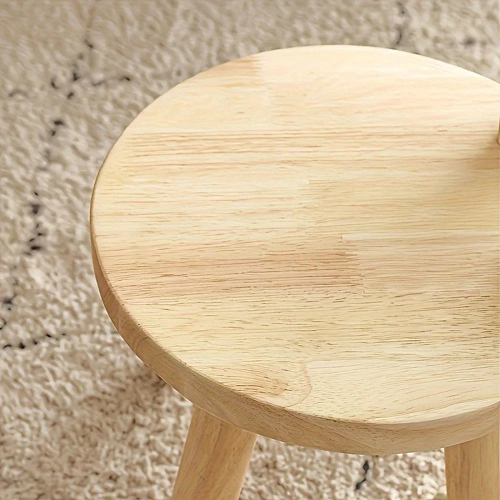 Ecoboom Wooden Rabbit Ears Stools, 2pcs - Rubber Wood