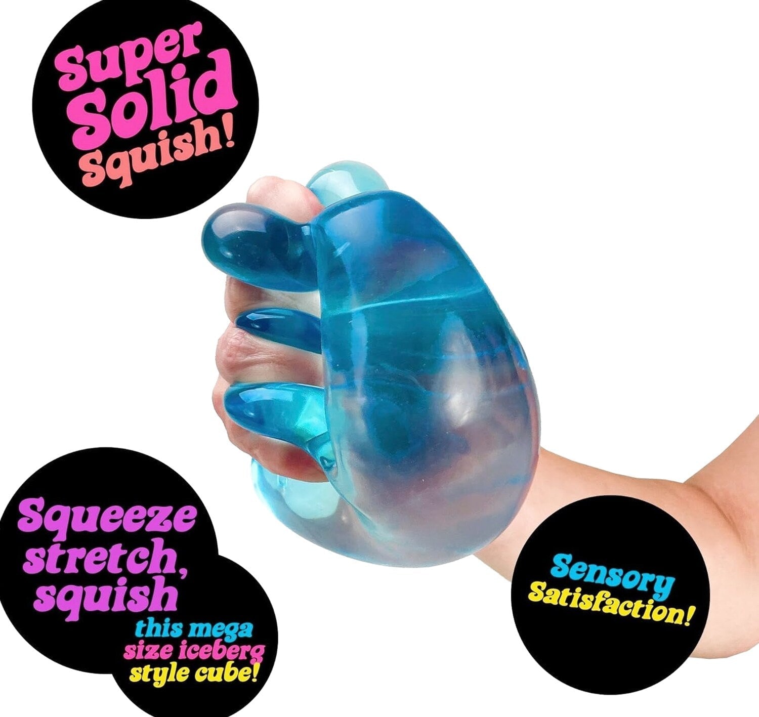 Nee Doh Nice Berg Square Sensory Toy, Blue, Ages 3+