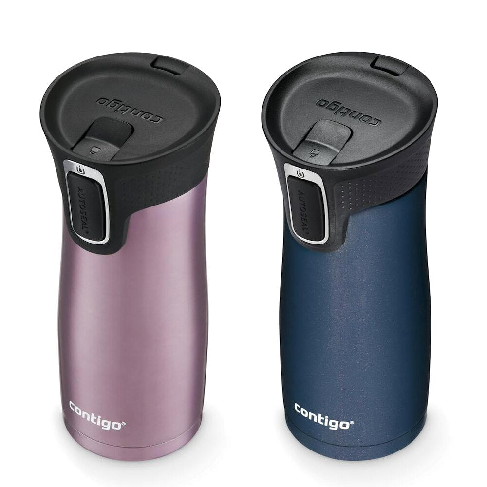 Contigo West Loop Stainless Steel Travel Mug With AUTOSEAL Lid, 16 oz - Vervain & Midnight Berry