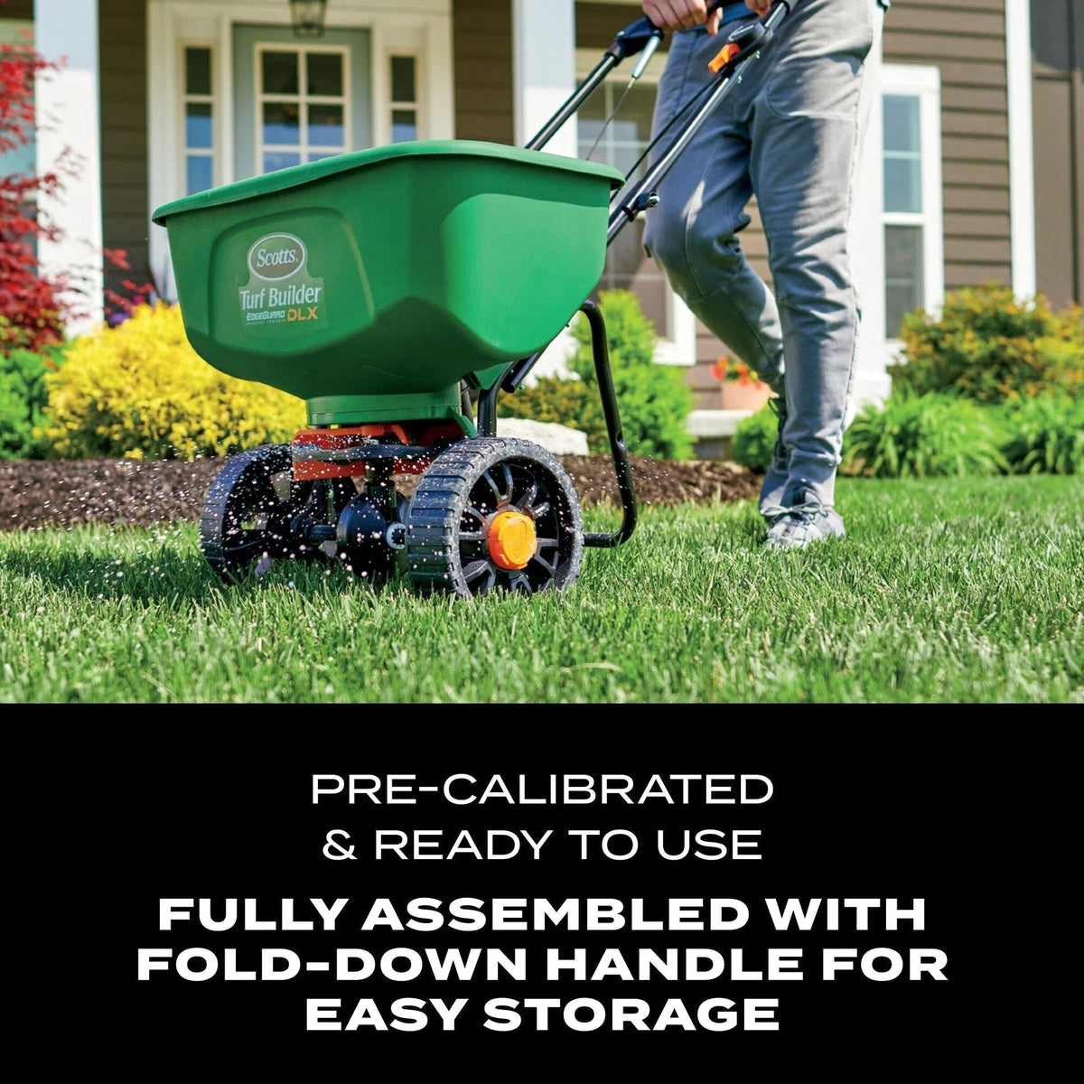 Scotts Turf Builder EdgeGuard DLX Broadcast Spreader - 15,000 Sq. Ft.