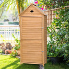 Lockable Outdoor Storage Shed, 63-Inch, Galvanized Roof, 5 Adjustable Shelves