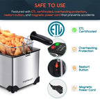 Ushas Electric Deep Fryer With Basket, 3 Liters, 1650W