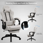 Blue Whale PU Leather Big And Tall Ergonomic Office Gaming Chair, 350 Pounds - B0BTCQ3VVW