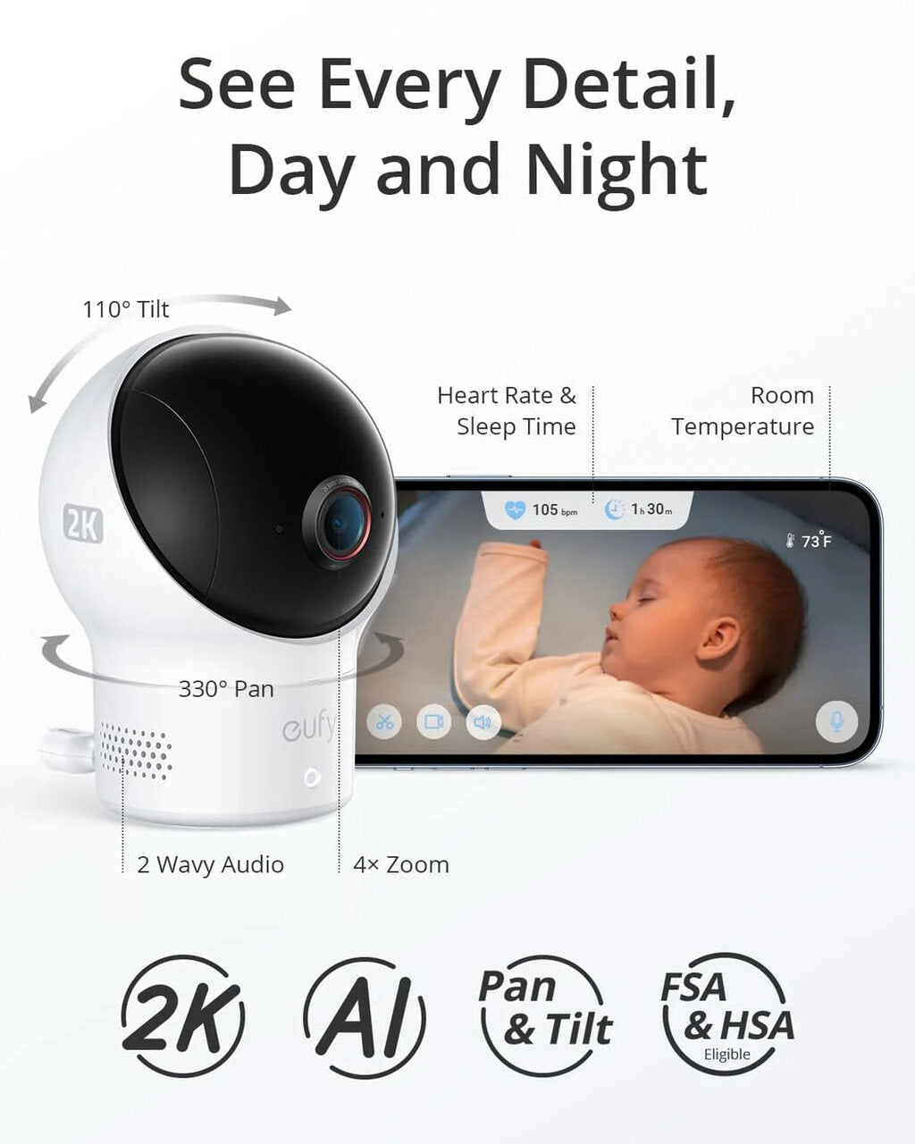 eufy Baby Smart Sock S320 Baby Monitor With 2K Camera - S320