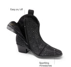 BURUDANI Girls Cowgirl Boots Kids Zip-Up Ankle Child Low Heel Dress Booties