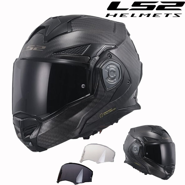 LS2 Carbon Fiber Flip-Up Motorcycle Helmet - FF901 Advant X+