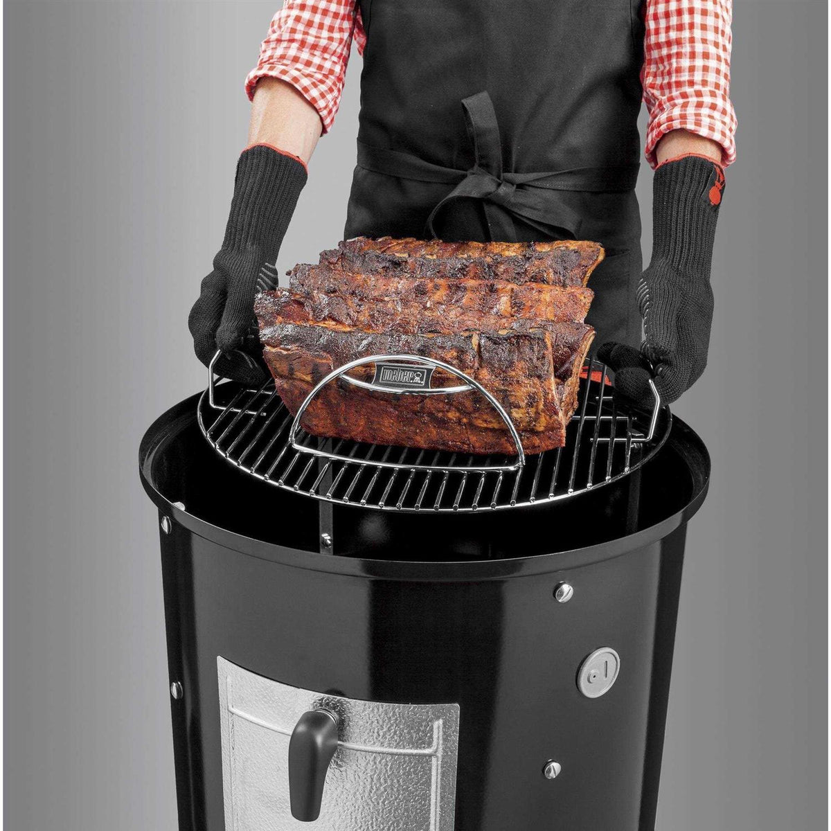 Weber Smokey Mountain Cooker Smoker 47cm With Premium Grade Cover