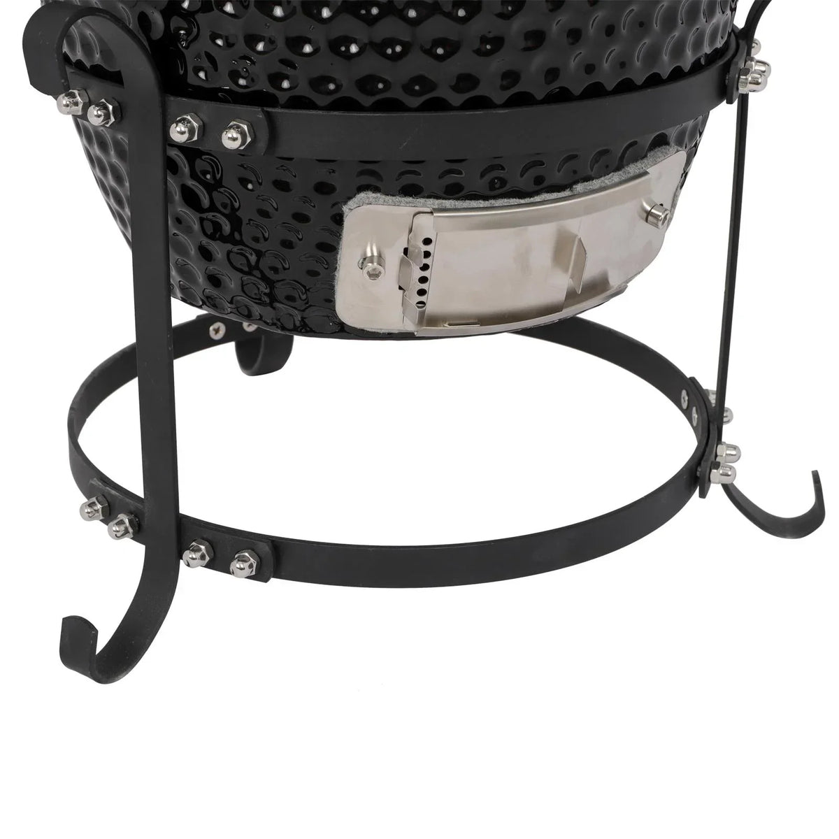 SalonMore 13in Round Ceramic Charcoal Grill - Black