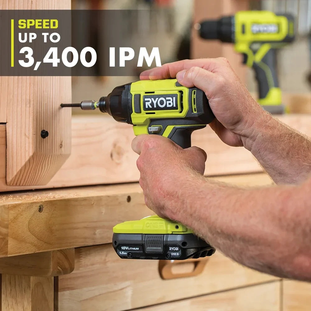 RYOBI 18V ONE+ 12-Tool Combo Kit - (2) 4Ah and 1.5Ah Batteries
