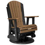 Poly Lumber Adirondack Swivel Glider Chair, 30W x 28D x 44H
