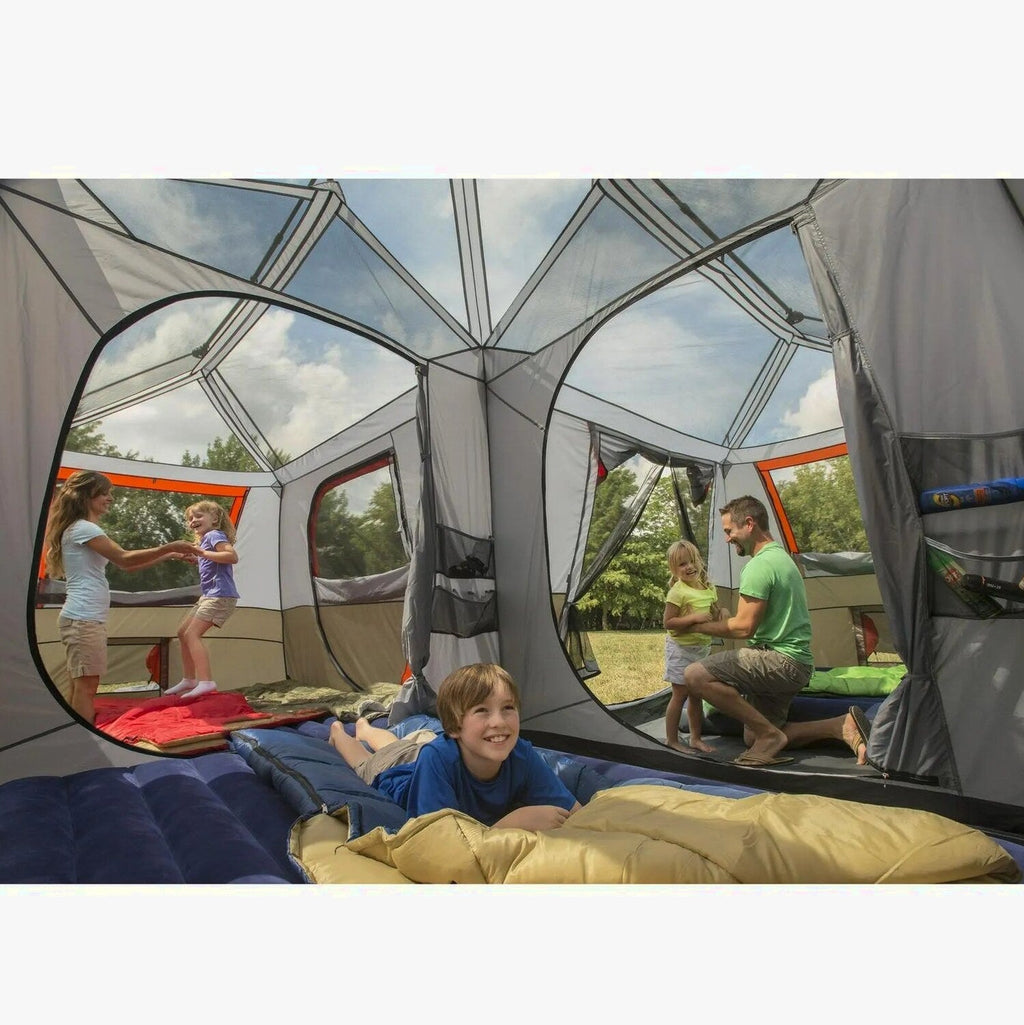 Ozark Trail Instant Cabin Tent, Sleeps 12, 16 x 16, 3-Room - WMT-161682B