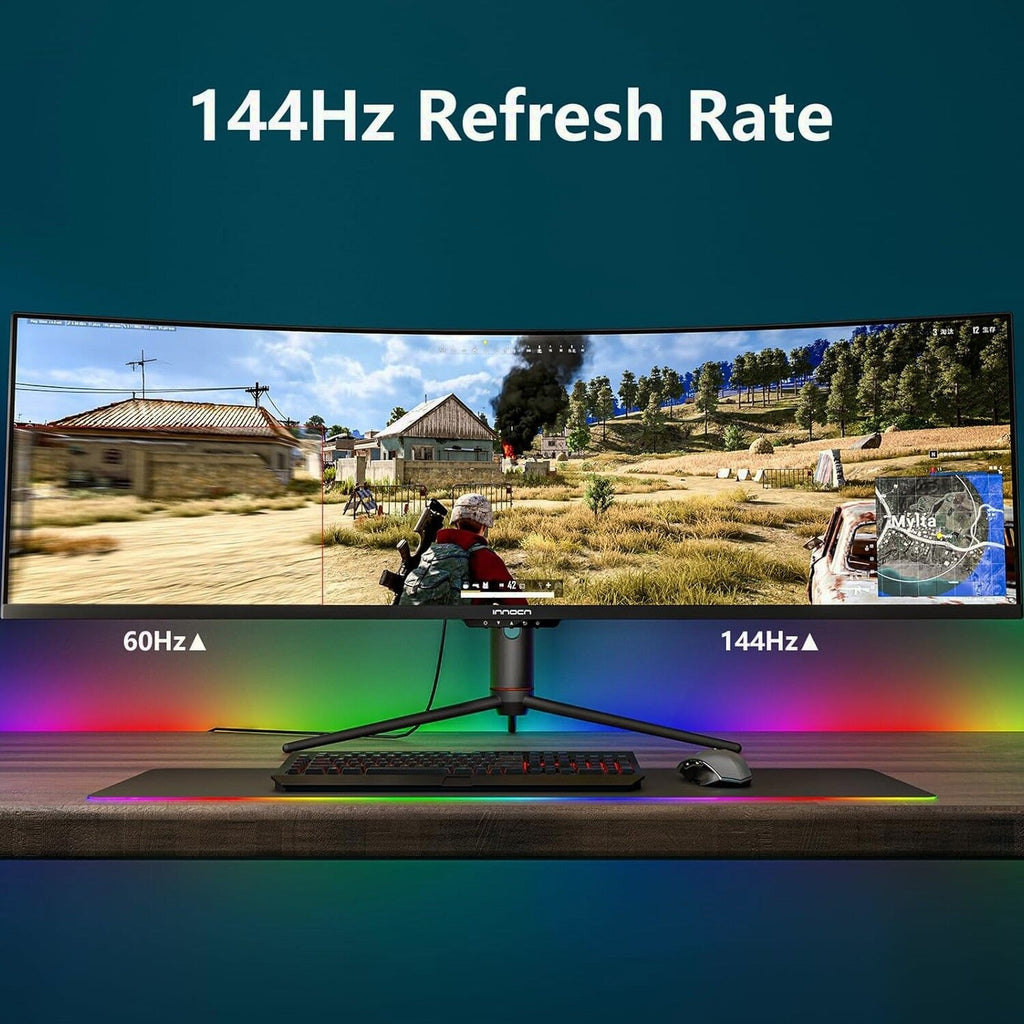 INNOCN 49 Inch Curved Gaming Monitor, 144Hz, HDR400, USB-C - 49C1G