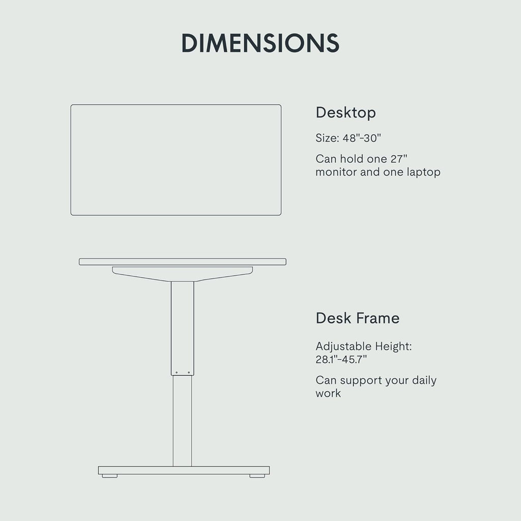 FLEXISPOT Electric Standing Desk With Whole-Piece Desktop - EN1