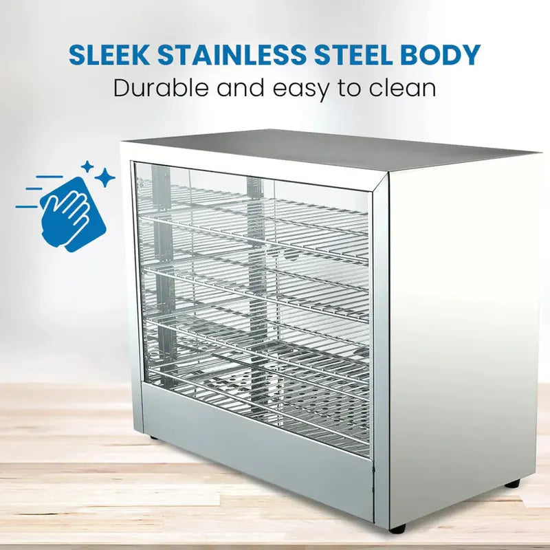 Eurochef 4-Tier Electric Food Warmer Display, 1000W Stainless Steel - EU-P1S