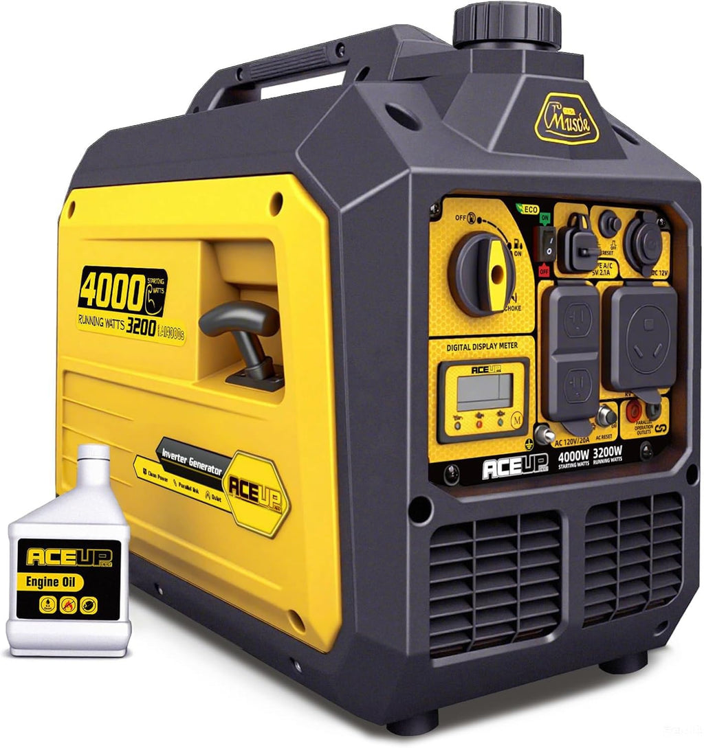 Aceup Portable Gas Inverter Generator 4000 Peak Watts 149cc RV-Ready