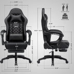 Blue Whale PU Leather Big And Tall Ergonomic Office Gaming Chair, 350 Pounds - B0BTCQ3VVW
