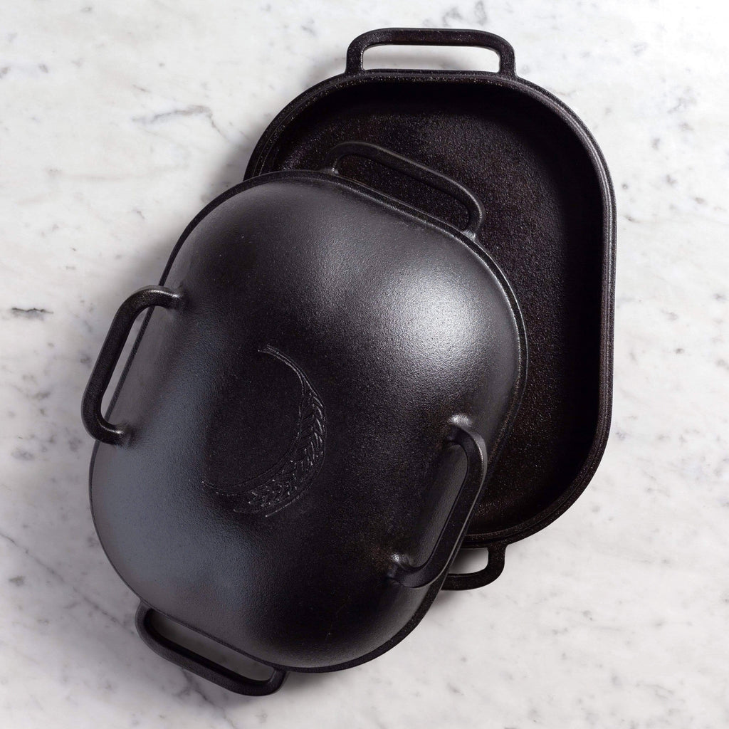 Challenger Breadware Cast Iron Bread Pan, 15.4 in x 10.5 in x 5.4 in, 22 Pounds