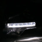Spec-D Tuning Black LED Strip Bar Projector Headlights With LED Fog Lamps Compatible With 2009-2014 Ford F150 - Left And Right Pair