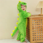 WIBACKER Infant Toddler Dinosaur Animal Fancy Dress Costume Baby Winter Flannel Hooded Romper Christmas Halloween Cosplay Jumpsuit