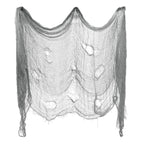 Creepy Gauze Fabric with Bats, Gray, 29.5" x 118", Halloween by Way To Celebrate