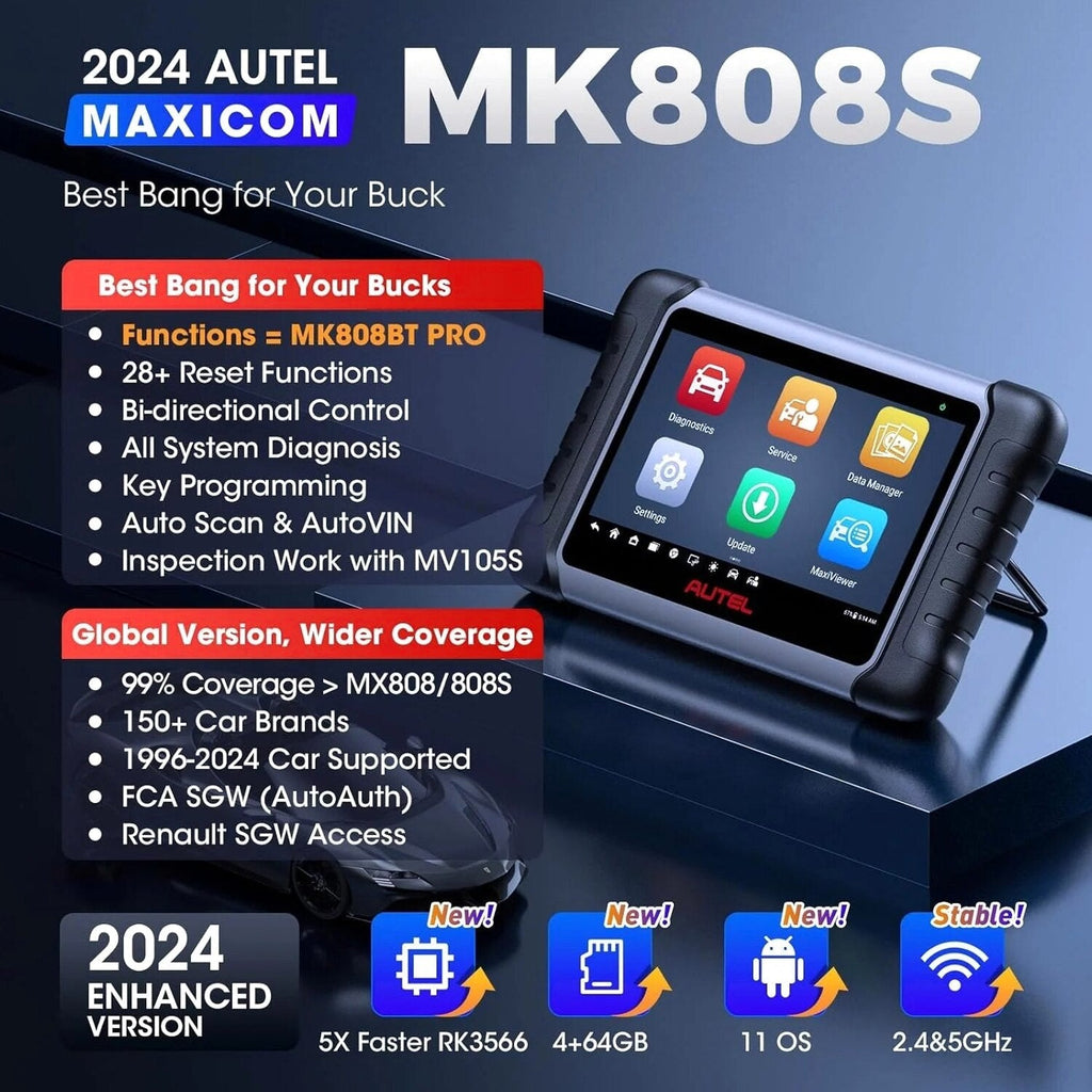 Autel MaxiCOM MK808S Bidirectional Automotive Diagnostic Scanner - Newest Autel MaxiCOM MK808S