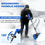 POXURIO 40V Cordless Snow Shovel, 13 Inch Width, 6 Inch Depth, 2 x 4.0Ah Batteries