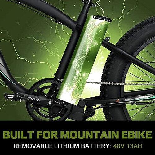 ECOTRIC Adult Electric Bike 26 x 4.0 in Fat Tires, 750W, 48V 13AH - Hammer