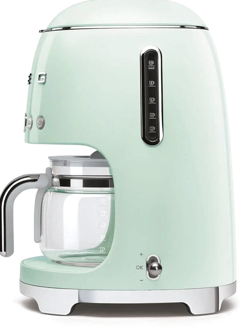 Smeg 50's Retro Style Drip Filter Coffee Machine, 10 Cups, Pastel Green