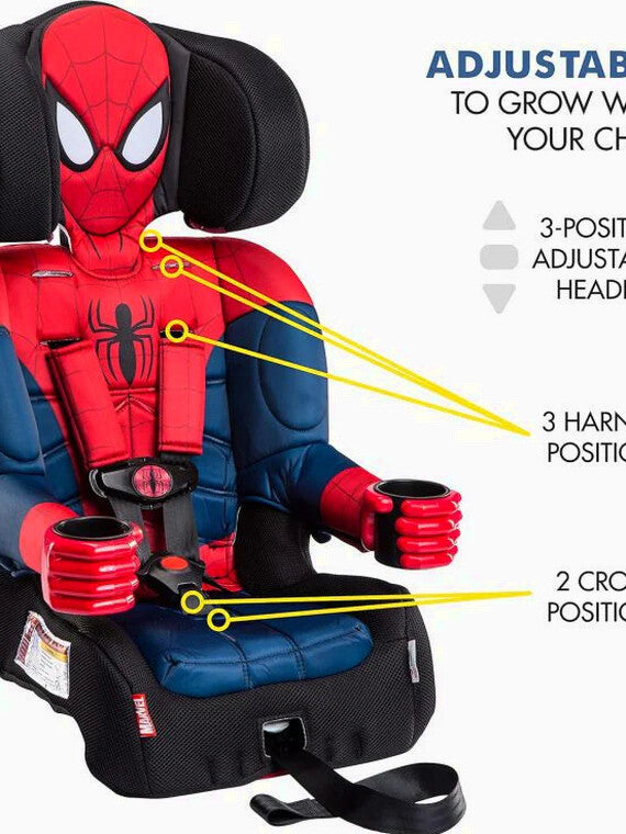 KidsEmbrace Marvel Spider-Man 2-in-1 Forward-Facing Booster Car Seat With LATCH - 2025