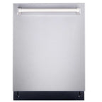 Cosmo 4-Piece Kitchen Appliance Package - 30 in Gas Range, Wall Mount Range Hood, 24 in Built-In Dishwasher, French Door Refrigerator