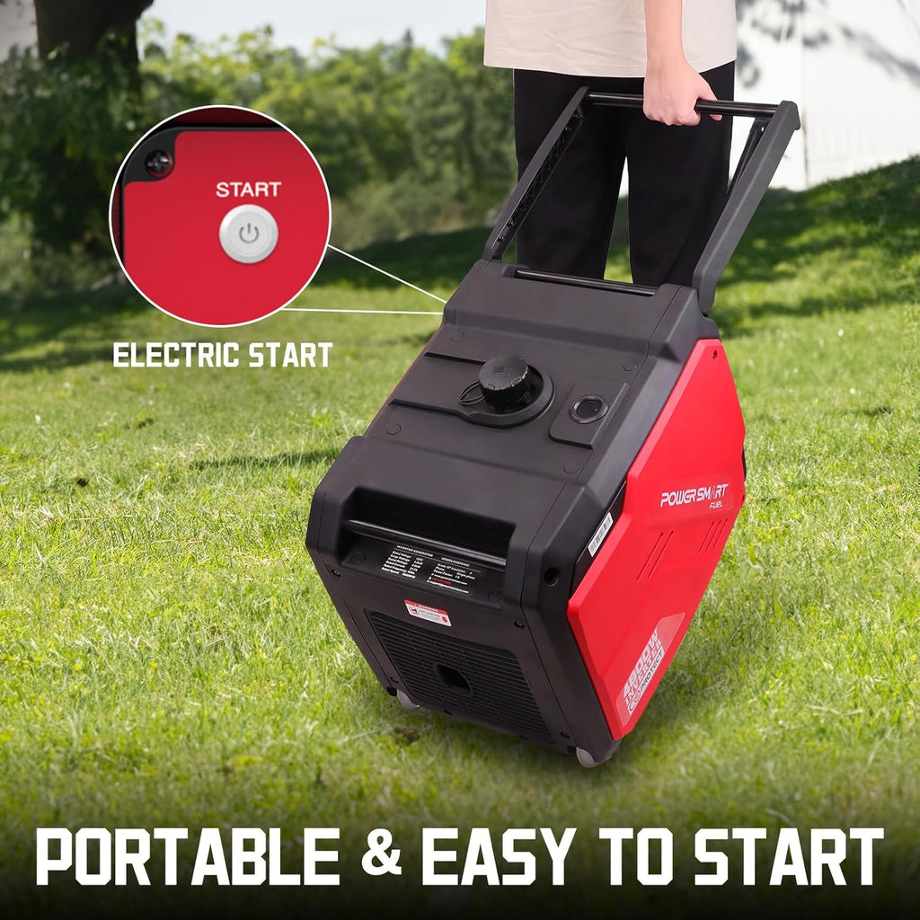 PowerSmart Portable Inverter Generator 5000 Starting Watt, 4000 Running Watt, 30 Amp - HB5046C