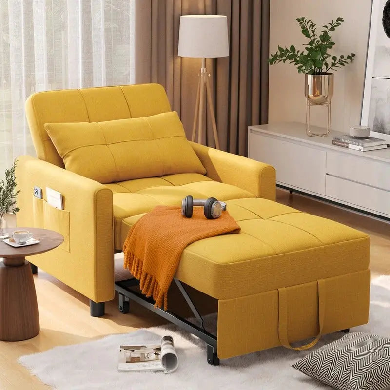 3-In-1 Adjustable Pull-Out Sleeper Sofa Bed
