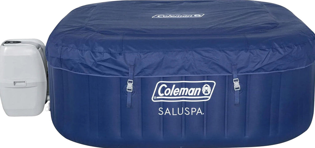 Coleman 4 To 6 Person Square Inflatable Hot Tub With 114 AirJets, Gray - 15442