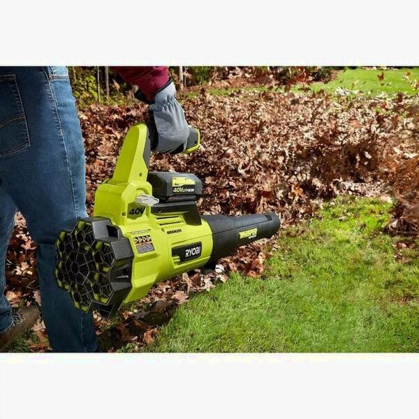 RYOBI 40V 20 in Self-Propelled Mower/Trimmer/Blower Kit, 2 Batteries, 2 Chargers - RY401120-Y/Ry40270/RY40407BTLVNM