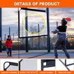 Slsy Portable Pickleball Set With Net, 4 Paddles, 4 Outdoor Pickleballs And 12 Birdies