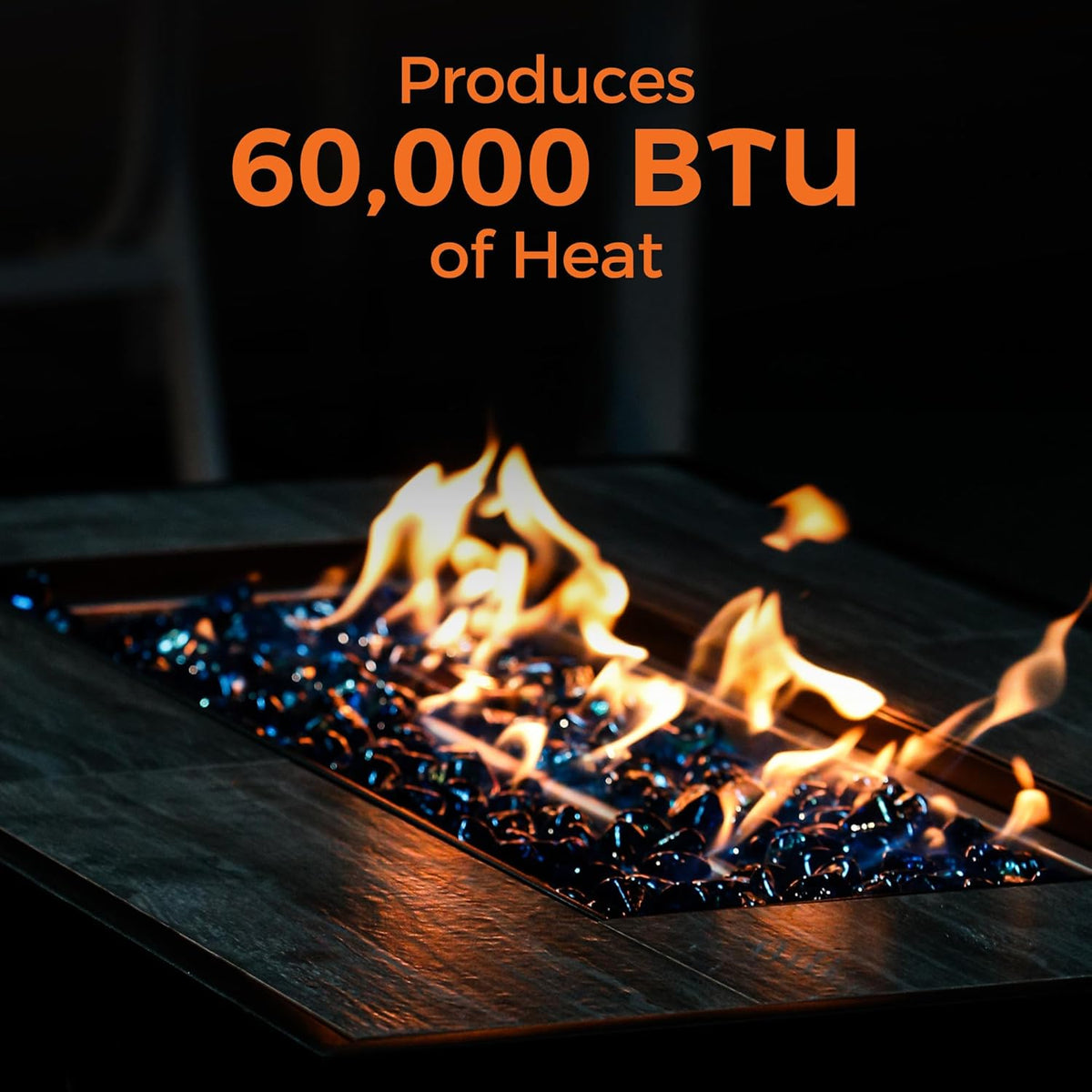 BALI OUTDOORS Propane Fire Pit Table 42 inch Black