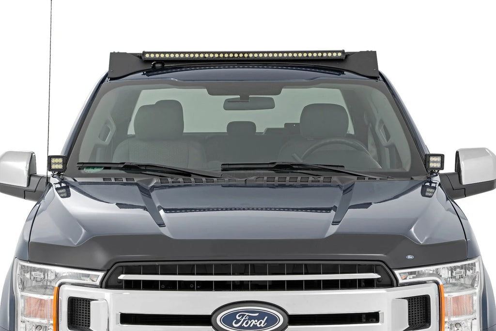 Rough Country Roof Rack System With 40in Front Facing LED For 15-18 Ford F-150 - 51021