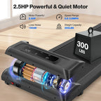 Tikmboex Under Desk Treadmill 2.5HP With LED Display, Remote And APP Dual Control