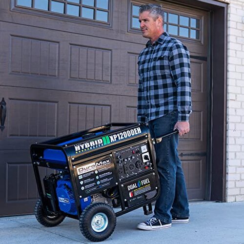 DuroMax Dual Fuel Generator 12,000W Gas/Propane, 457cc 4-Stroke Engine - XP12000EH