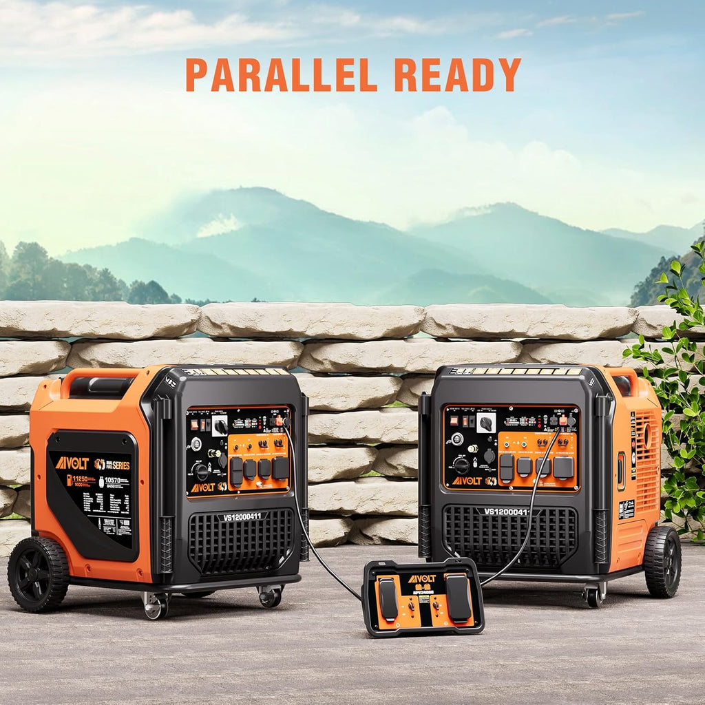 AIVOLT Dual Fuel Portable Inverter Generator, 11250 Watts