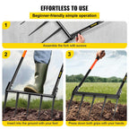 VEVOR Broad Fork Garden Tool, 5 Tines, 20 in Wide - SS-SYS-0012