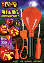 Pumpkin Masters All in One Pumpkin Carving Kit, 12 Pieces, (Orange)