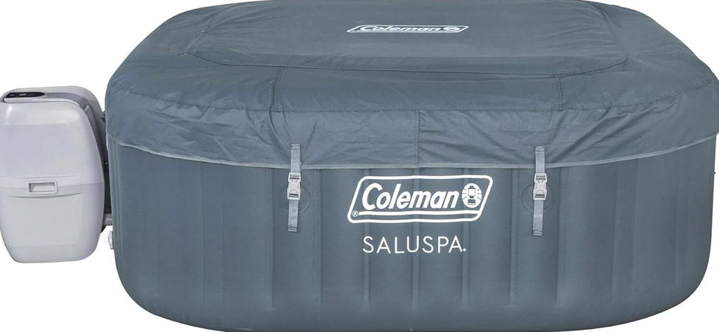 Coleman 4 To 6 Person Square Inflatable Hot Tub With 114 AirJets, Gray - 15442