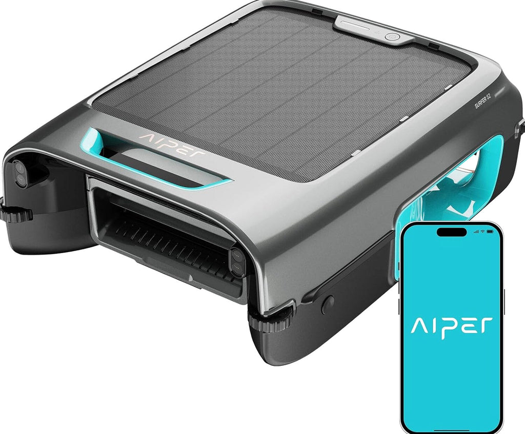 AIPER Solar Pool Skimmer, Gray, 4 Liters - Surfer S2