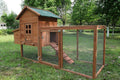 Wooden Chicken Coop With Nest Box, 80.7in L x 26in W x 44.5in H