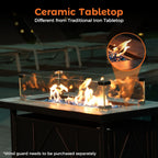 BALI OUTDOORS Propane Fire Pit Table 42 inch Black