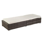 GoDecor Outdoor Wicker Rattan Reclining Sunlounger, Gray
